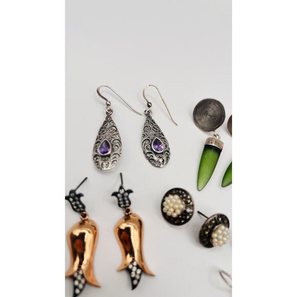 Lot Of Sterling Silver 925 Earrings For Craft Jewelry Making ASIS - Picture 8 of 10